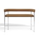 cuir cognac Dunes, structure noire
