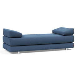 Canapé-lit Sigmund Tissu Bouclé bleu 537 pieds aluminium