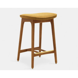 Tabouret de bar S 200-190 Basic bouclé moutarde frêne 03