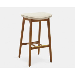 TABOURET DE BAR M 200-190 basic tissu bouclé beige frêne 03