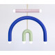 Suspension F3 TRN rose + bleu cobalt + vert pistache