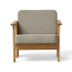 Fauteuil lounge Block chêne naturel, tissu Kvadrat Hallingdal 0227