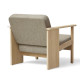 Fauteuil lounge Block chêne huilé blanchi, tissu Kvadrat Hallingdal 0227