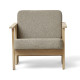 Fauteuil lounge Block chêne huilé blanchi, tissu Kvadrat Hallingdal 0227