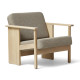 Fauteuil lounge Block chêne huilé blanchi, tissu Kvadrat Hallingdal 0227