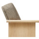 Fauteuil lounge Block chêne huilé blanchi, tissu Kvadrat Hallingdal 0227