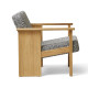 Fauteuil lounge Block chêne naturel, tissu Kvadrat Zero 0004