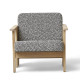 Fauteuil lounge Block chêne huilé blanchi, tissu Kvadrat Zero 0004