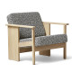 Fauteuil lounge Block chêne huilé blanchi, tissu Kvadrat Zero 0004