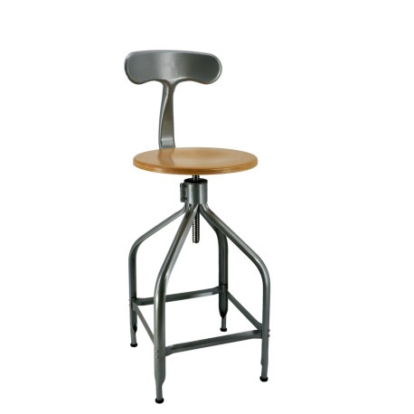 Chaise bois et métal réglable Dessinateur 65/80 NICOLLE