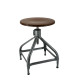Tabouret bois et métal réglable Dactylo 45-60 NICOLLE