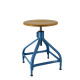 Tabouret bois et métal réglable Dactylo 45-60 NICOLLE