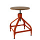 Tabouret bois et métal réglable Dactylo 45-60 NICOLLE