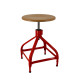 Tabouret bois et métal réglable Dactylo 45-60 NICOLLE