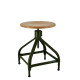 Tabouret bois et métal réglable Dactylo 45-60 NICOLLE
