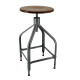 Tabouret bois et métal réglable Dessinateur 65/80 NICOLLE