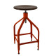 Tabouret bois et métal réglable Dessinateur 65/80 NICOLLE