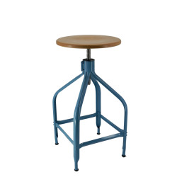 Tabouret bois et métal réglable Dessinateur 65/80 NICOLLE