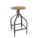 Tabouret bois et métal réglable Dessinateur 65/80 NICOLLE