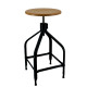 Tabouret bois et métal réglable Dessinateur 65/80 NICOLLE