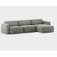tissu KIRKBY Spiral 23 Monochrome gris