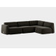  tissu ROMO Linara 90 Espresso brun