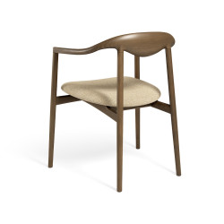chêne huilé fumé, tissu Kvadrat Moss crème 0019