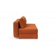Canapé convertible Osvald tissu Esina orange brûlée 412