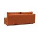 Canapé convertible Osvald tissu Esina orange brûlée 412