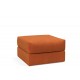 Pouf Cornila tissu Esina orange brûlée 412