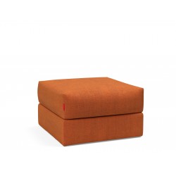 Pouf Cornila tissu Esina orange brûlée 412