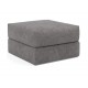 Pouf Cornila tissu Avella warm grey 282