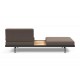 tissu Bouclé taupe 530, plateau chêne