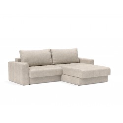 Méridienne Akello avec accoudoirs tissu Avella sand 280