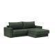 Méridienne Akello avec accoudoirs tissu Avella pine green 281