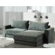 Méridienne Akello avec accoudoirs tissu Avella pine green 281