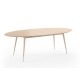 Table ovale extensible Point chêne huilé blanchi