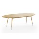 Table ovale extensible Point frêne huilé