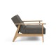 tissu Flashtex 216, pieds chêne verni